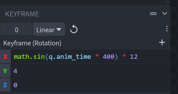 Keyframe expressions