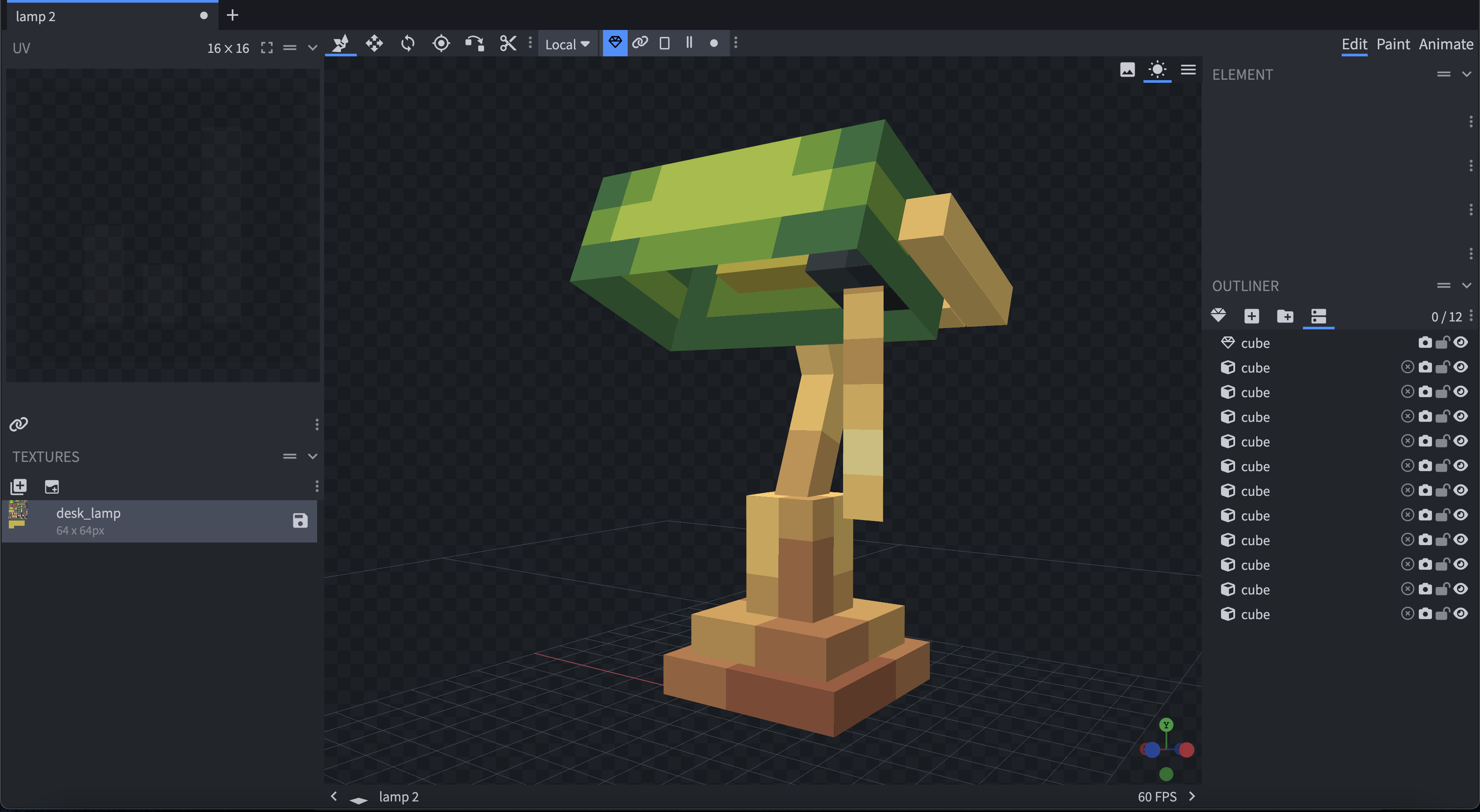 Base lamp model