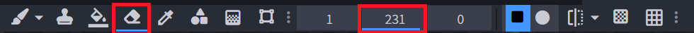 Eraser settings