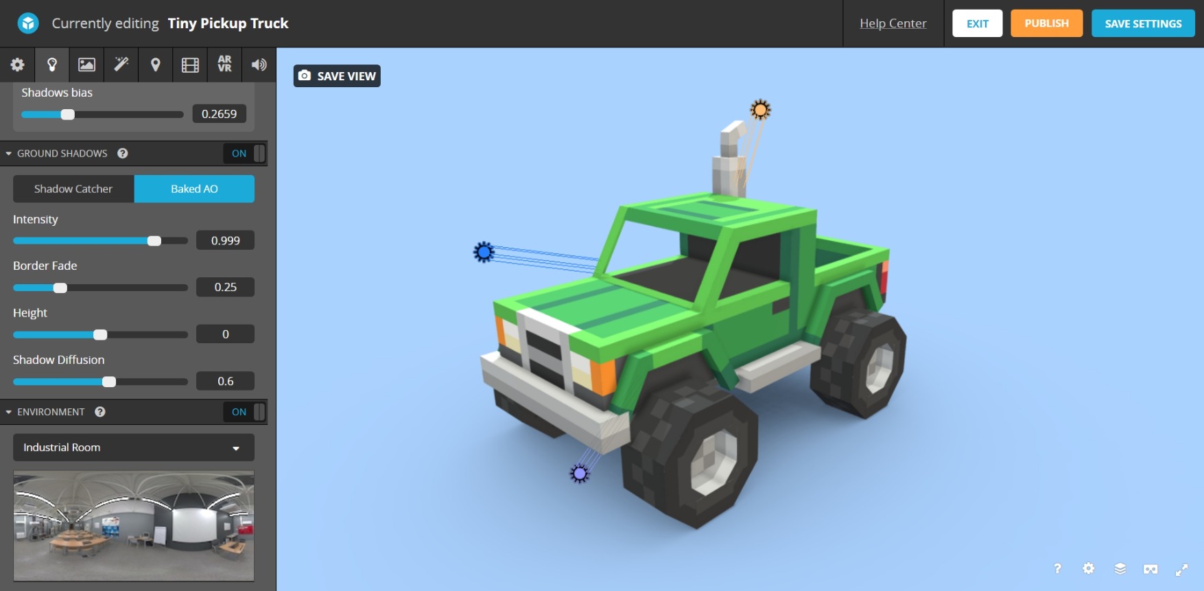 Sketchfab 3D Settings